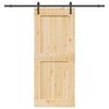 vidaXL Porte coulissante et kit de quincaillerie 95x210 cm pin massif
