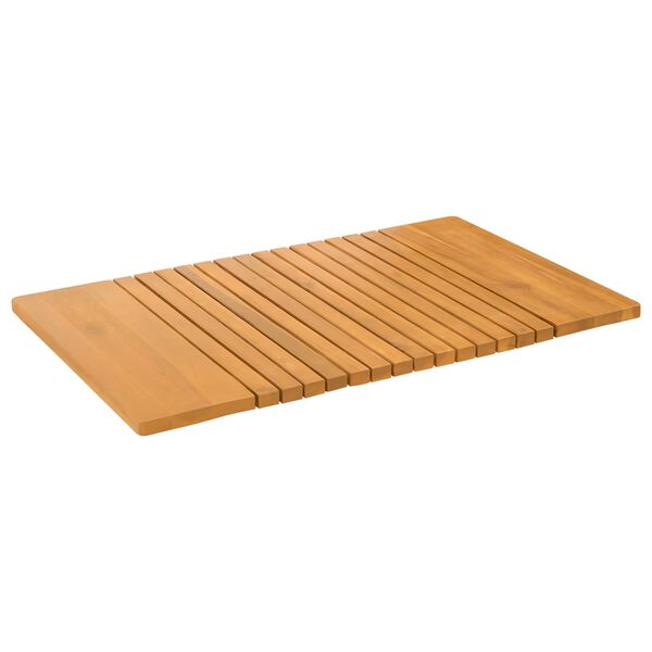 vidaXL Tapis de bain Uni Marron 59 x 40 cm bois