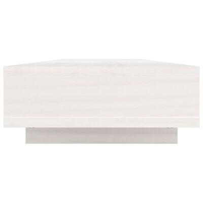 vidaXL Support de moniteur Blanc 100x27x14 cm Bois de pin solide