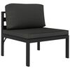 vidaXL Canap&eacute; central sectionnel avec coussins Aluminium Anthracite