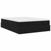 VidaXL Cadre de lit ottoman avec matelas noir 140x200 cm velours