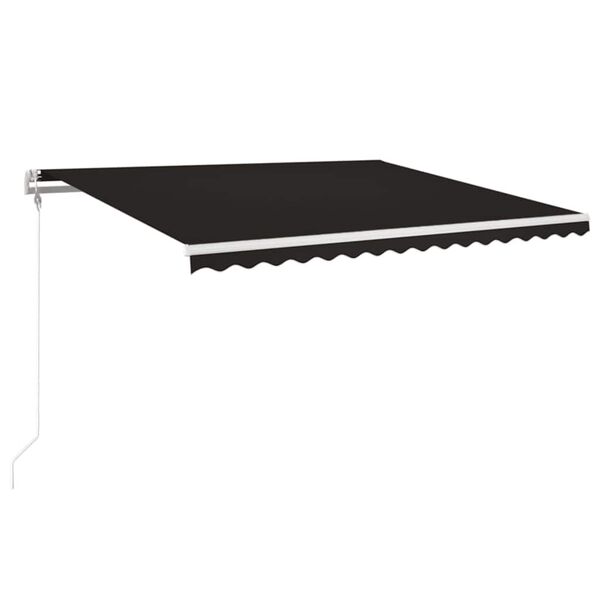vidaXL Auvent automatique capteur de vent et LED 400x350 cm Anthracite