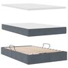 vidaXL Lit avec rangement et matelas Gris fonc&eacute; 120 x 190 cm Velours