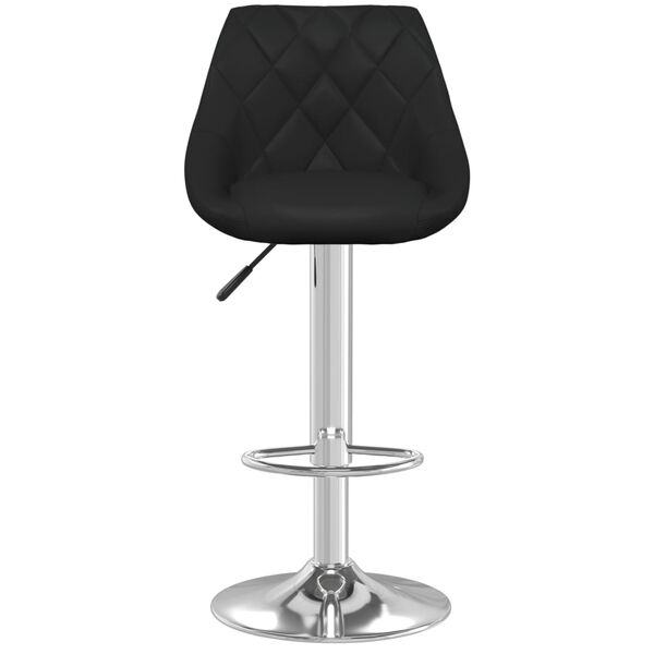 vidaXL Tabourets de bar lot de 2 noir similicuir