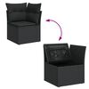 vidaXL Salon de jardin 6 pcs avec coussins noir r&eacute;sine tress&eacute;e