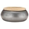 vidaXL Table basse Gris 68x68x30 cm Bois de manguier solide