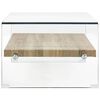 vidaXL Table basse Clair 98x45x31 cm Verre trempé