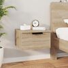 vidaXL Table de chevet murale Ch&ecirc;ne sonoma 34x30x20 cm