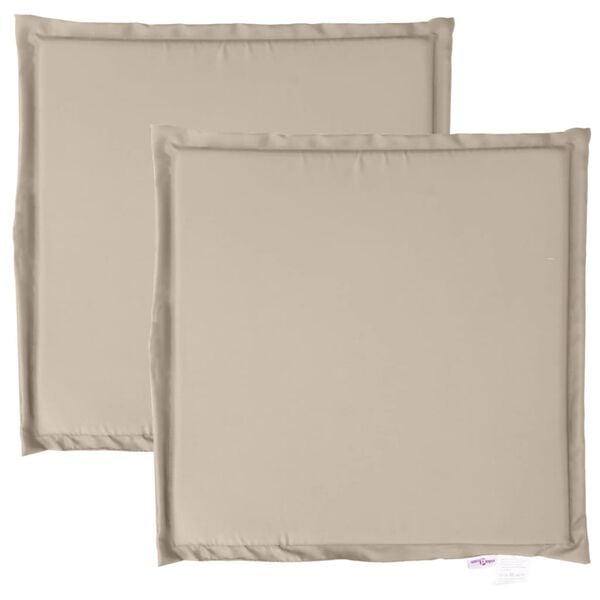 vidaXL Coussins de siège de jardin lot de 2 taupe 45x45x2 cm carré