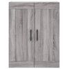 vidaXL Buffet haut Sonoma gris 69,5x34x180 cm Bois d'ing&eacute;nierie