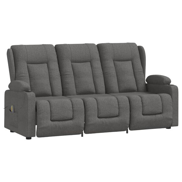 vidaXL Fauteuil de massage inclinable avec porte-gobelets 3 places