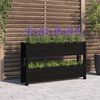 vidaXL Jardini&egrave;re Noir 112x25x66 cm Bois massif de pin