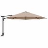 vidaXL Parasol de jardin Taupe et Noir 248 x 248 x 148 cm
