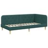 vidaXL Cadre de lit d'angle avec matelas Vert fonc&eacute; 90 x 190 cm tissu