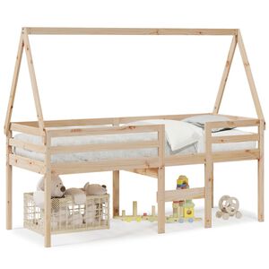 vidaXL Lit haut sans matelas 75x190 cm bois de pin massif