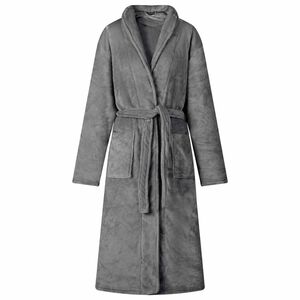 vidaXL Robe de bain sans capuche Gris foncé xxxl Flanelle