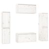 vidaXL Meubles TV 6 pcs Blanc Bois massif de pin