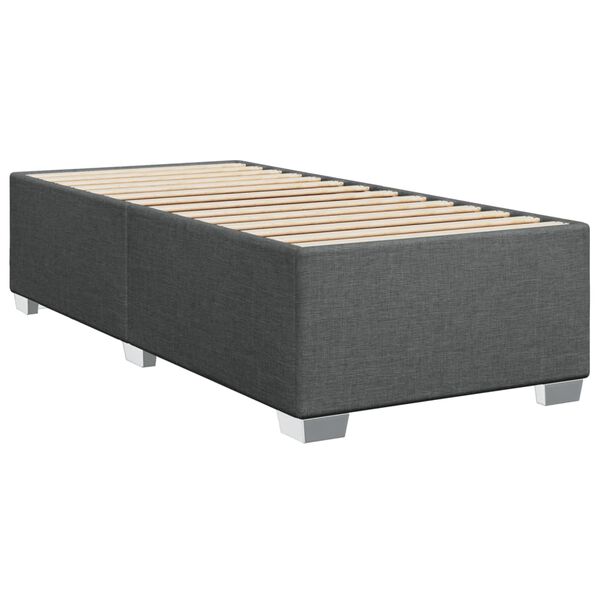 vidaXL Cadre de lit sans matelas gris foncé 80x200 cm tissu