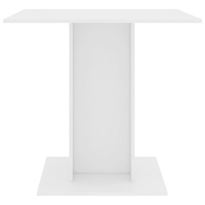 vidaXL Table de salle à manger Blanc 80 x 80 x 75 cm Aggloméré