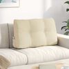 vidaXL Coussin de Dos Cr&egrave;me 80 x 24 x 50 cm tissu