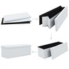vidaXL Banc de rangement pliable Similicuir 110 x 38 x 38 cm Blanc