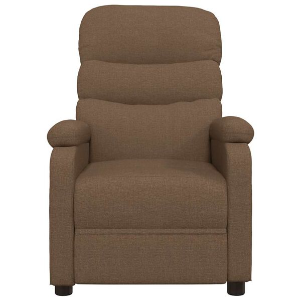 vidaXL Fauteuil inclinable Marron Tissu