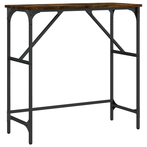 vidaXL Table console ch&ecirc;ne fum&eacute; 75x32x75 cm bois d'ing&eacute;nierie