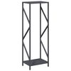 vidaXL Portant de bois chauffage anthracite 34x25x100 cm