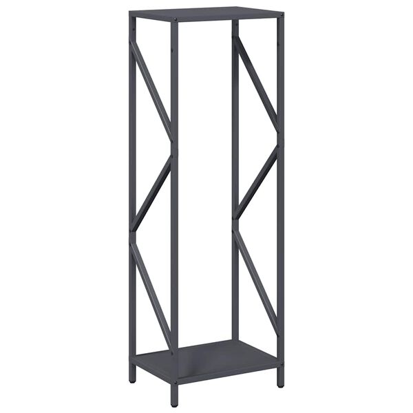 vidaXL Portant de bois chauffage anthracite 34x25x100 cm