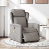 vidaXL Fauteuil de massage inclinable &eacute;lectrique Taupe Tissu