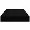 vidaXL &Eacute;tag&egrave;re murale flottante 2 pcs Noir brillant 40x23x3,8 cm MDF