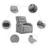 vidaXL Fauteuil inclinable &eacute;lectrique gris clair tissu