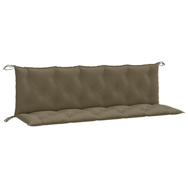 vidaXL Coussins de banc de jardin lot de 2 taupe m&eacute;lang&eacute; tissu