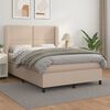 vidaXL Sommier &agrave; lattes de lit avec matelas Cappuccino 140x190 cm