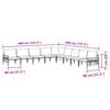 vidaXL Ensemble de canap&eacute; de jardin avec coussin 9 pcs Noir Acier