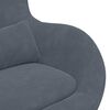 vidaXL Fauteuil &oelig;uf Gris fonc&eacute; Velours