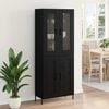 vidaXL Haut Armoire Chêne noir 69,5 x 34 x 180 cm Bois d'ingénierie