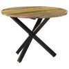 vidaXL Table &agrave; d&icirc;ner ronde 100x100x75 cm Bois de r&eacute;cup&eacute;ration massif