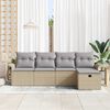 vidaXL Ensemble de canap&eacute; de jardin 5 pcs Beige et Gris clair