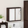 vidaXL Armoire &agrave; miroir de salle de bain ch&ecirc;ne marron bois ing&eacute;nierie