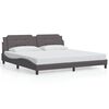 vidaXL Cadre de lit sans matelas Zadar gris 200x200 cm similicuir