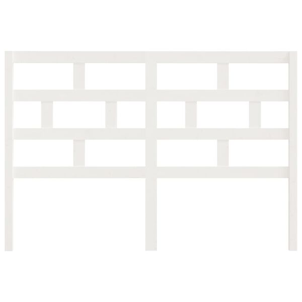 vidaXL Tête de lit Blanc 126x4x100 cm Bois massif de pin