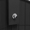 vidaXL Douche d'ext&eacute;rieur noir 100x100x241,5 cm poly rotin bois acacia