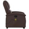 vidaXL Fauteuil inclinable de massage Marron Similicuir