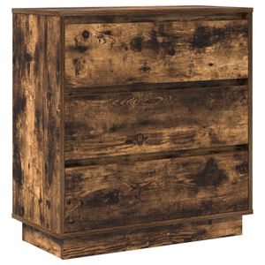vidaXL Cabinet de chevet Ch&ecirc;ne fum&eacute; 71 x 34,5 x 75 cm