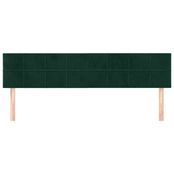 vidaXL Têtes de lit 2 pcs Vert foncé 90x5x78/88 cm Velours