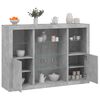vidaXL Buffets avec lumi&egrave;res LED 3 pcs gris b&eacute;ton bois d'ing&eacute;nierie