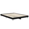 vidaXL Cadre de lit sans matelas noir 140x190 cm bois d'ing&eacute;nierie