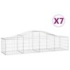 vidaXL Paniers &agrave; gabions arqu&eacute;s 7 pcs 200x50x40/60 cm fer galvanis&eacute;