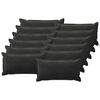 vidaXL Housse de coussin 12 pcs HOUTEN Noir 40 x 80 cm Velours
